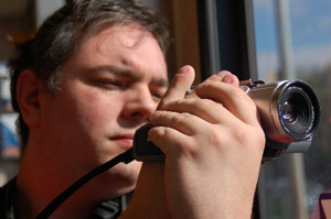 Image: Ben shooting video